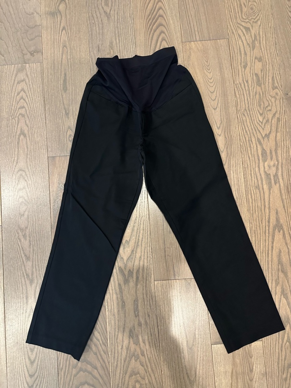 Black Maternity Pants with Overband Panel - Old Navy